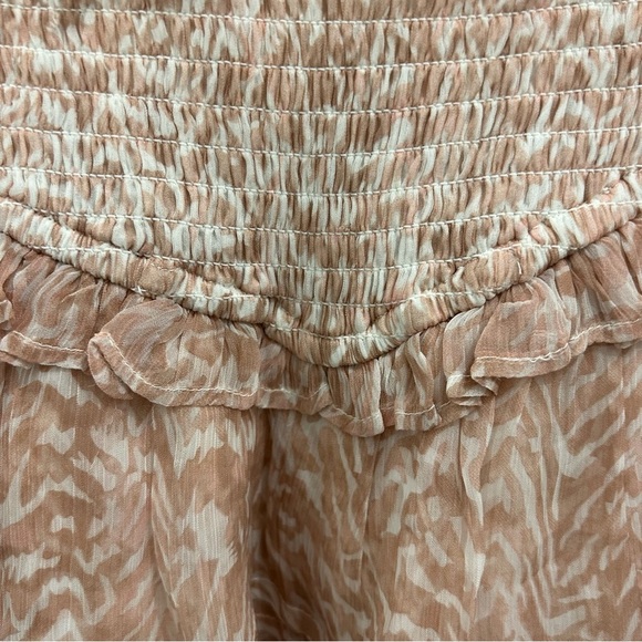Cleobella Kenna Mini Skirt Small zebra blush pink ruffle - Picture 4 of 10